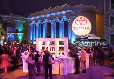 Guests fanned out over the back-lot streets for an after-party with food stations from local restaurants.