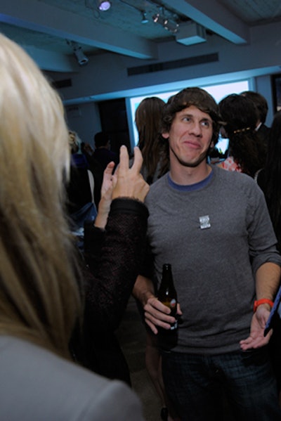 Fifteen of the people named in the '40 Under 40' list attended the event, include 34-year-old Foursquare co-founder and C.E.O. Dennis Crowley (pictured center), who ranked 29th on the list.