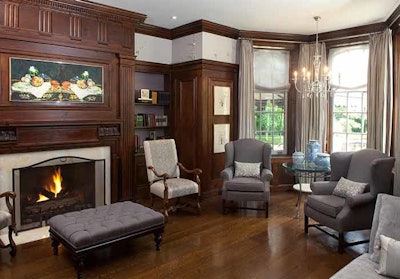 The library at McLean House is an intimate room that holds as many as 10.