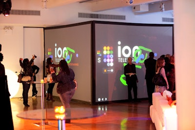 As an interactive element to the client event, the organizers brought in a digital graffiti wall that allowed guests to virtually tag a branded structure.