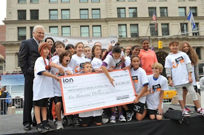 For each student that reached the top of the wall, Ion donated $500 toward the school's physical education department, a sum that in the end totaled $10,000.