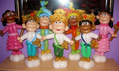 Unirec can provide a balloon artist to create sculptures in guests' likenesses.