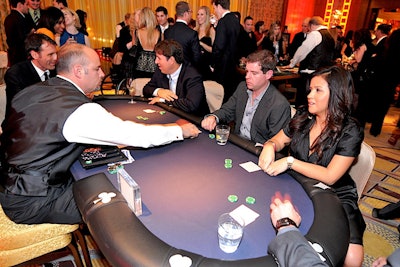 Guests tried their hands at casino-themed games, including one provided by Boston Poker Company.