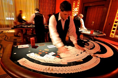 Casino Royale brought a Vegas vibe to the Mandarin Oriental ballroom, with table games by Boston Charity Poker.