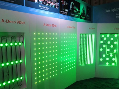 Magnetic LED products from Galaxia Electronics can be used as event decor.