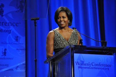 Michelle Obama was the keynote speaker for the conference's main event.