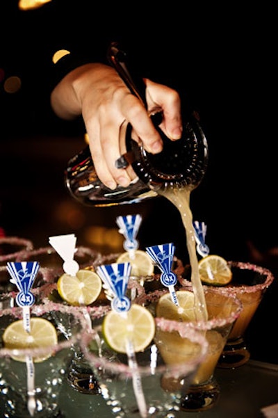 Bartenders offered a signature cocktail called the Glass Slipper to guests.