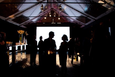 A clear tent enclosed the museum's Sculpture Court for the evening, which housed two of the three bars at the after-party.