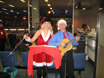 Singer Debi Sander Walker can provide holiday-themed entertainers for corporate events.