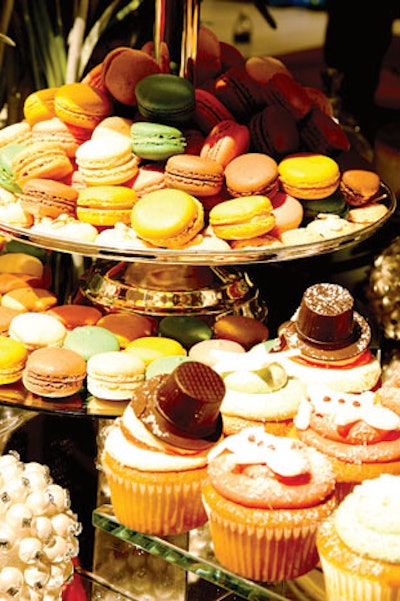 Online magazine UrbanDaddy held a holiday party for its New York readers with a dessert bar piled high with macaroons, cakes, and other sweets from several local bakeries.