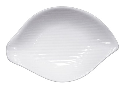 Mini leaf plate, 55 cents, available throughout South Florida from Atlas Party Rental