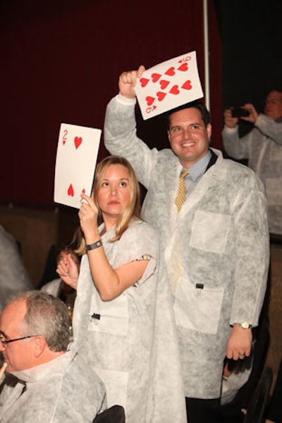 For $50, guests could participate in a game using giant playing cards. The winner received a four-night stay at the Resort at Marina Village in Cape Coral.