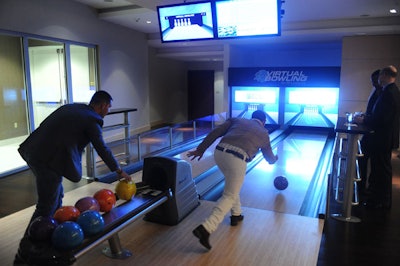 A virtual bowling alley is one of the features of the hotel's entertainment and lifestyle complex on the 19th floor.