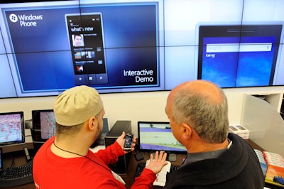 On November 8, Microsoft launched its Windows Phone 7 platform stores throughout the U.S. and enabled consumers to test phones operating with the new software at AT&T and T-Mobile stores.