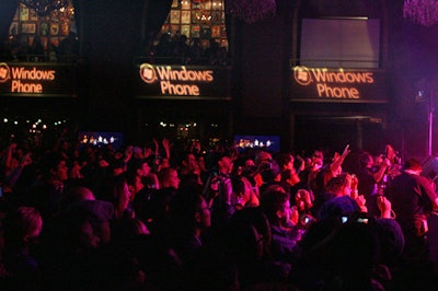 Both concerts were used by Microsoft to further engage consumers and introduce the different functions of its Windows Phone 7 platform.