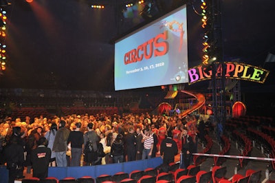 Dessert after PBS/WNET 13's premiere of Circus was served—where else—under the big top in the ring.