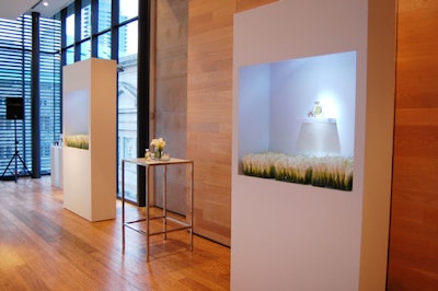 Nicholas Pinney designed five custom display cases to showcase the fragrance and the five photographs commissioned for the launch.
