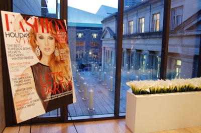 Nicholas Pinney staged Jamie Kennedy's Gardiner Museum café for the event, filling white flower boxes with hundreds of calla lilies—the hallmark of the new Calvin Klein Beauty fragrance—for the launch event hosted by Coty Canada and Fashion Magazine.