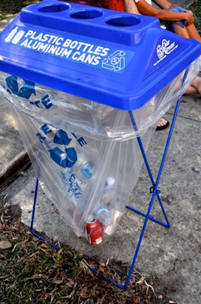 Keep Orlando Beautiful, a program administered by the city of Orlando, provided free recycling frames and plastic bags for organizers to place around the festival.