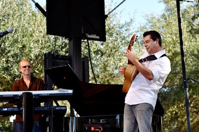 Contemporary jazz guitarist Marc Antoine entertained the crowd Sunday afternoon.