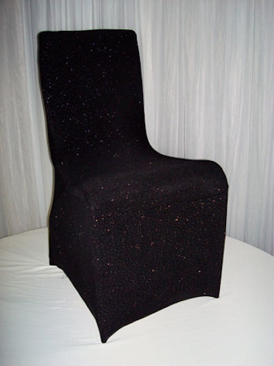 Conceptbait's new sparkle fabric can stretch to fit any standard armless ballroom chair.