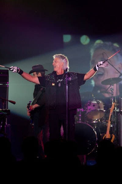 Grand Funk Railroad performed inside the Fight Night ring.