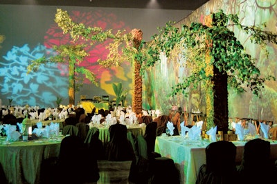 Caban produced a tropical-themed event for the Caribbean Tourism Organization.