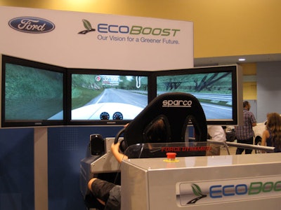 Ford's booth offered interactive games.
