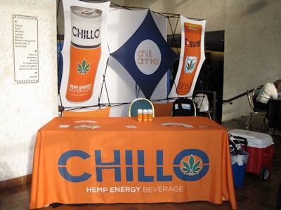 Hemp energy beverage Chillo also set up a booth at the conference.