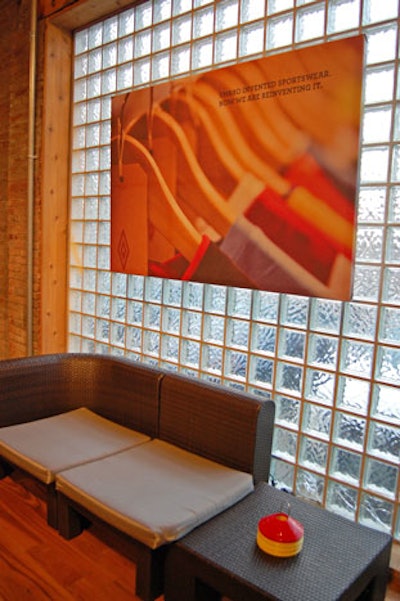 Images from the brand's current advertising campaign hung throughout the venue.