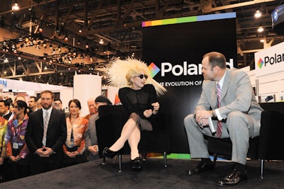 Lady Gaga appeared for Polaroid at C.E.S.