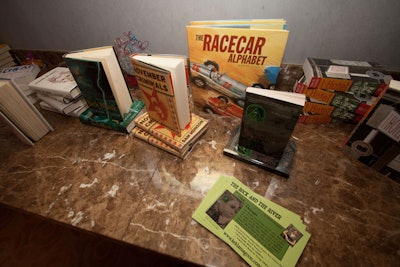 In lieu of gift bags, guests received copies of the books nominated for the 2010 National Book Awards, including Karen Tei Yamashita's I Hotel.