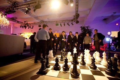 In the 'classic' boutique area, a giant chess set was the prominent fixture, complementing a look that was traditional and modern with an element of fun and levity.