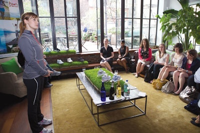 In April, New Balance held a media launch for its toning sneaker line in a five-story mansion in New York.