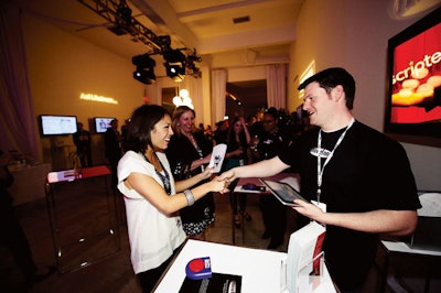 At AOL's partner summit in New York in April, staffers used iPads to check in attendees.