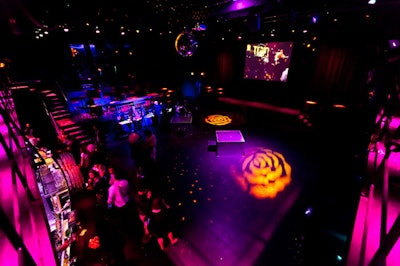 The Oberon's open dance floor and disco ball provided the setting for an informal fashion show and dance party.