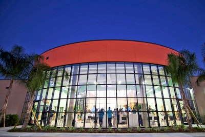 Just inside the glass front of Fantasy Surf is the venue's lobby.