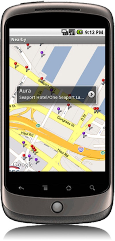 The applications allow users to search the convention centers' neighborhoods for nearby restaurants, retailers, and hotels.