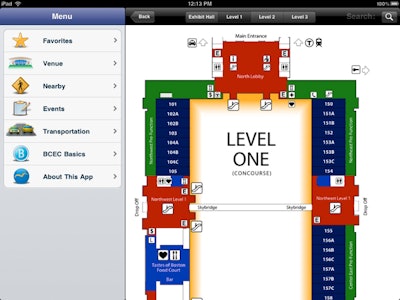Maps of each convention center's floor plans are part of the applications.