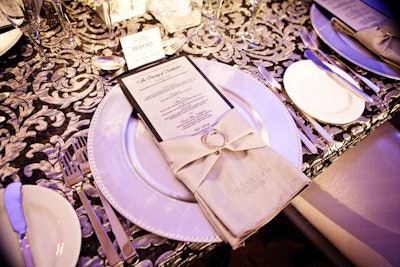 Some sponsorship tables had napkins embroidered with that particular company's logo.