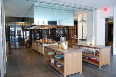 The Andaz 5th Avenue offers and meeting and event space with an open, communal kitchen as the central gathering point.
