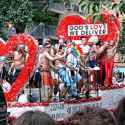 The Gay Pride March is a flamboyant parade of drag queens, go-go dancers, political activists and politicians who sashay down Fifth Avenue and through the West Village.