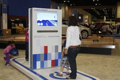 Ford also featured several video-based activities, such as the Ford Focus Control Blade Challenge, which demonstrated the agility and precision of the car's driving dynamics.