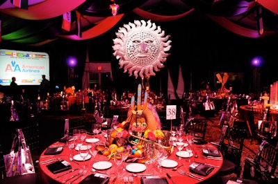 The centerpieces each represented a different region.