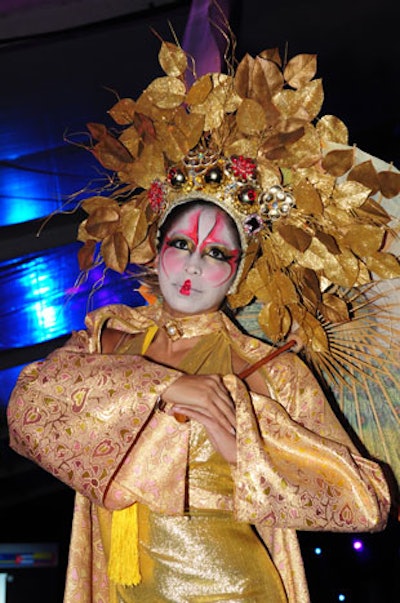 Models from Joy Entertainment dressed in costumes to represent different cultures.