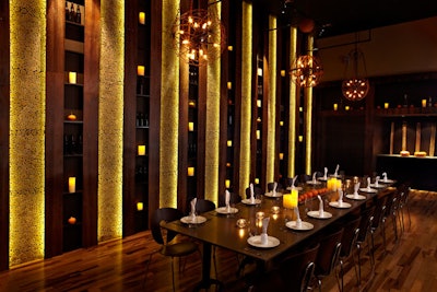 The semiprivate dining room at Rustico Ballston can seat 25 guests.