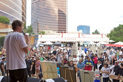 Tony Hawk's benefit for free, public skate parks took over 30,000 square feet at the Wynn.