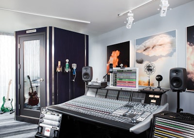 Absolut sponsored a recording studio within the space.