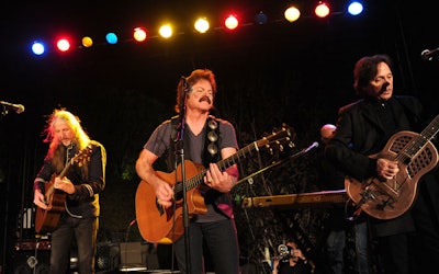 Musicians Pat Simmons, Tom Johnston, and John McFee of the Doobie Brothers performed at 'Songs of Hope VI,' benefiting City of Hope at the house on November 4.