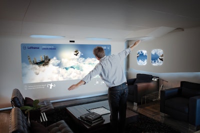 Advertiser Lufthansa set up a virtual lounge within the house.